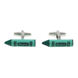 Green Crayon Cufflinks Novelty Father's Day Gift