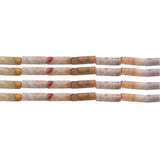 Crazy Lace Agate Stone Beads Tube Shape 4x13mm