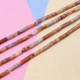 Crazy Lace Agate Stone Beads Tube Shape 4x13mm