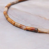 Crazy Lace Agate Stone Beads Tube Shape 4x13mm