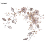 Cream Flower Hairband Wedding Pearls Head Accessories