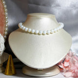 8mm Shell Pearl Wedding Necklace S925 Sterling Silver Chain Women