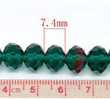 Malachite Green Crystal Glass Faceted Beads 10mm