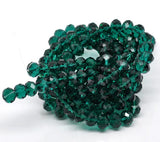 Malachite Green Crystal Glass Faceted Beads 10mm