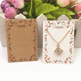 100pcs/lot 7x5cm Necklace Display Packaging Card