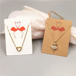 100pcs/lot 7x5cm Necklace Display Packaging Card