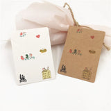 100pcs/lot 7x5cm Necklace Display Packaging Card