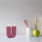 3D U-shaped Candle Silicone Mold Twisted Line Columnar Candle