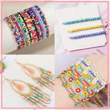 3mm Seed Beads Kit DIY Bracelet Necklace Accessories - Jewelry Making Set Gift
