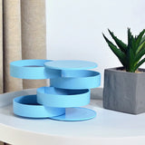 Rotatable 4 Layer Jewelry Storage Box with Lid