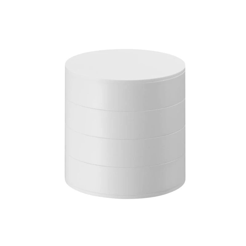 Rotatable 4 Layer Jewelry Storage Box with Lid