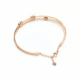 Purple Plated 14K Rose Geometric Bracelet for Women