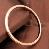 14K Rose Gold Plated Glossy Wide Purple Bracelet for Women