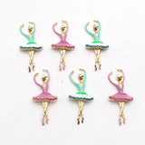 5pcs Ballerina Flat Bottom Hairpin Gift Metal Ornament