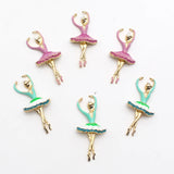 5pcs Ballerina Flat Bottom Hairpin Gift Metal Ornament