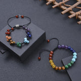 7 Chakra Stone Bead Bracelet for Yoga Meditation