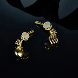 Sterling Silver Diamond Stud Earrings