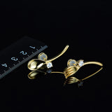 925 Silver Diamond Dessert Tableware Stud Earrings