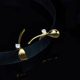 Sterling Silver Diamond Stud Earrings