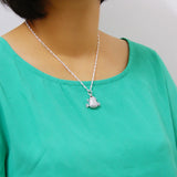 925 Silver Frog Pendant Necklace Female Jewelry Student Accessories