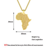 Creative Africa Map African Necklace Stainless Steel Men Jewelry