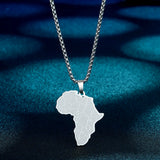 Creative Africa Map African Necklace Stainless Steel Men Jewelry