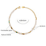 All-Match Women Beads Bracelet Natural Stone Freshwater Pearl Bangle