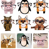 Animal Glasses Rack 3D Wood Carvings Sunglass Display Stand