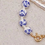 Unique Ceramic Bead Bracelet Transparent Bangle Man Women Pearl Jewelry