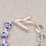Unique Ceramic Bead Bracelet Transparent Bangle Man Women Pearl Jewelry