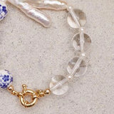 Unique Ceramic Bead Bracelet Transparent Bangle Man Women Pearl Jewelry