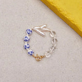 Unique Ceramic Bead Bracelet Transparent Bangle Man Women Pearl Jewelry