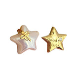 925 Silver Asymmetric Shell Star Stud Earrings Women