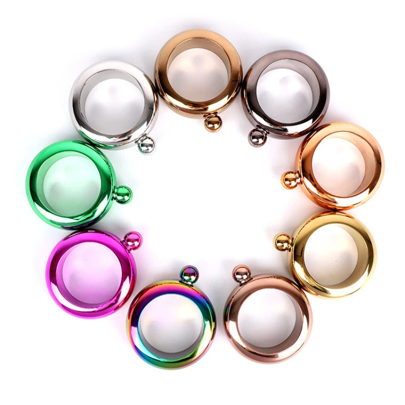 Stainless Steel Bangle Bracelet Hip Flask with Funnel