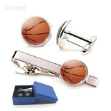 Sports Tie Clip & Cufflinks Set for Him