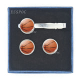 Sports Tie Clip & Cufflinks Set for Him