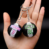 3D Basketball Key Chain Mini Ball Souvenir Keyring for Sport Fan