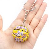 3D Basketball Key Chain Mini Ball Souvenir Keyring for Sport Fan
