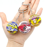 3D Basketball Key Chain Mini Ball Souvenir Keyring for Sport Fan