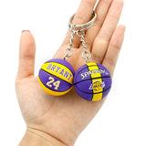 3D Basketball Key Chain Mini Ball Souvenir Keyring for Sport Fan