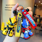 Cute Cartoon Battle Robot Keychain High-grade Pendant Keyring for Men