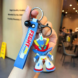Cute Cartoon Battle Robot Keychain High-grade Pendant Keyring for Men