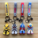 Cute Cartoon Battle Robot Keychain High-grade Pendant Keyring for Men