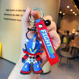 Cute Cartoon Battle Robot Keychain High-grade Pendant Keyring for Men