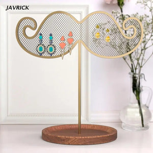 Beard Shape Jewelry Display Stand Net Grid Earring Display Holder
