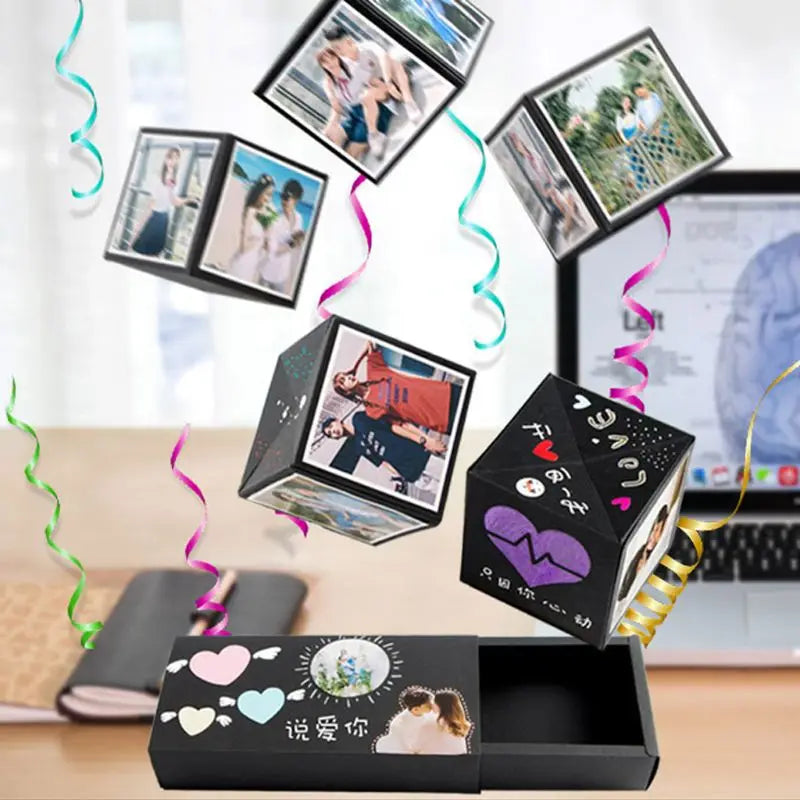 Creative Pop Up Explosion Box DIY Photo Album Scrapbook Jump Book