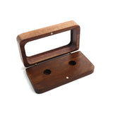 Walnut Jewelry Rectangle Box Brooch Pin Corsage Storage Case