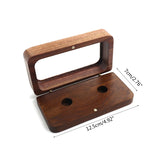 Walnut Jewelry Rectangle Box Brooch Pin Corsage Storage Case