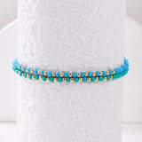 Bohemian Green Beads Double Layer Anklets for Women