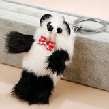 Bear Doll Mink Fur Keychain for Girls Bag Purse Handbag Car Pe